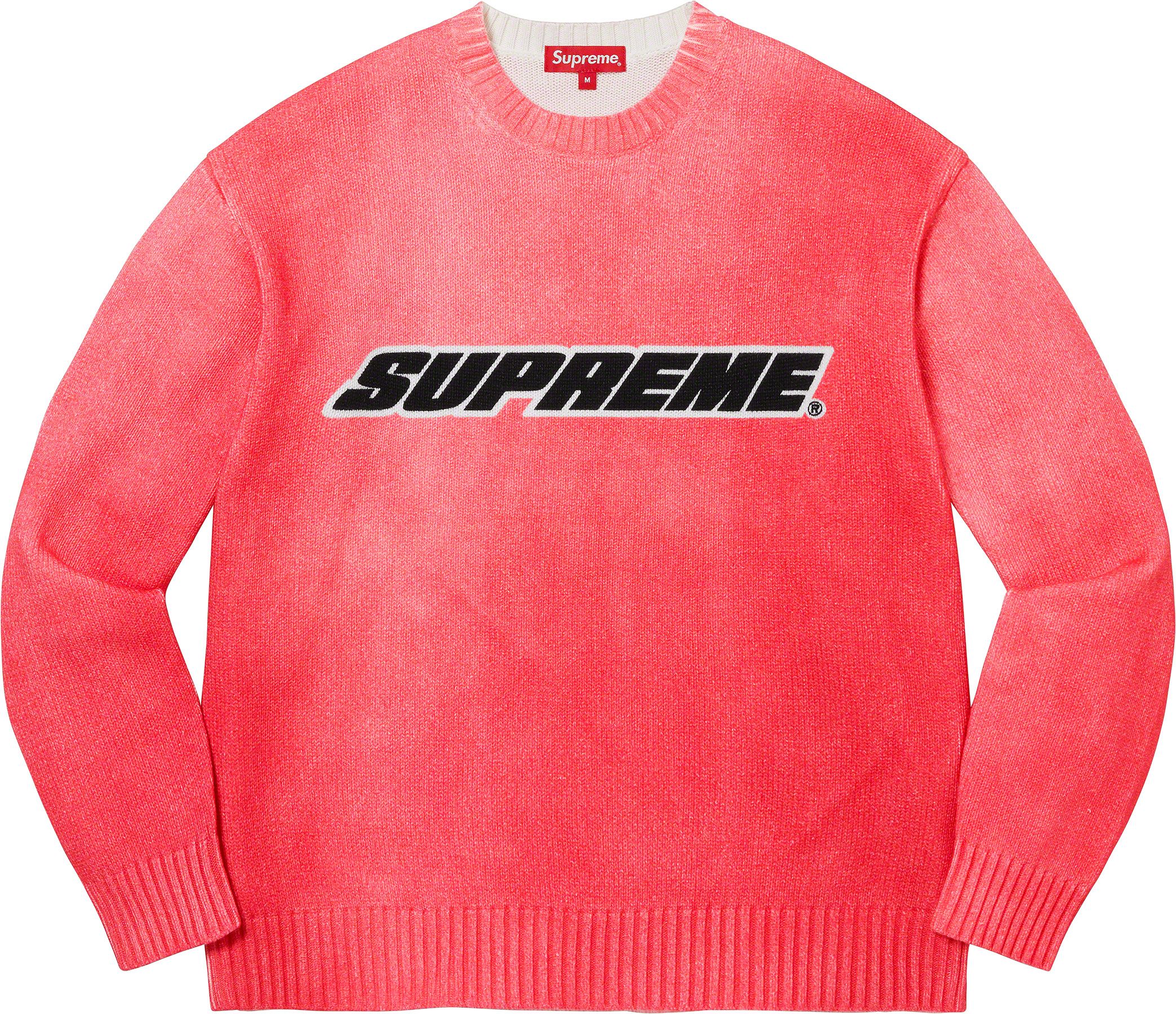 Supreme Printed Washed Sweater pink M-