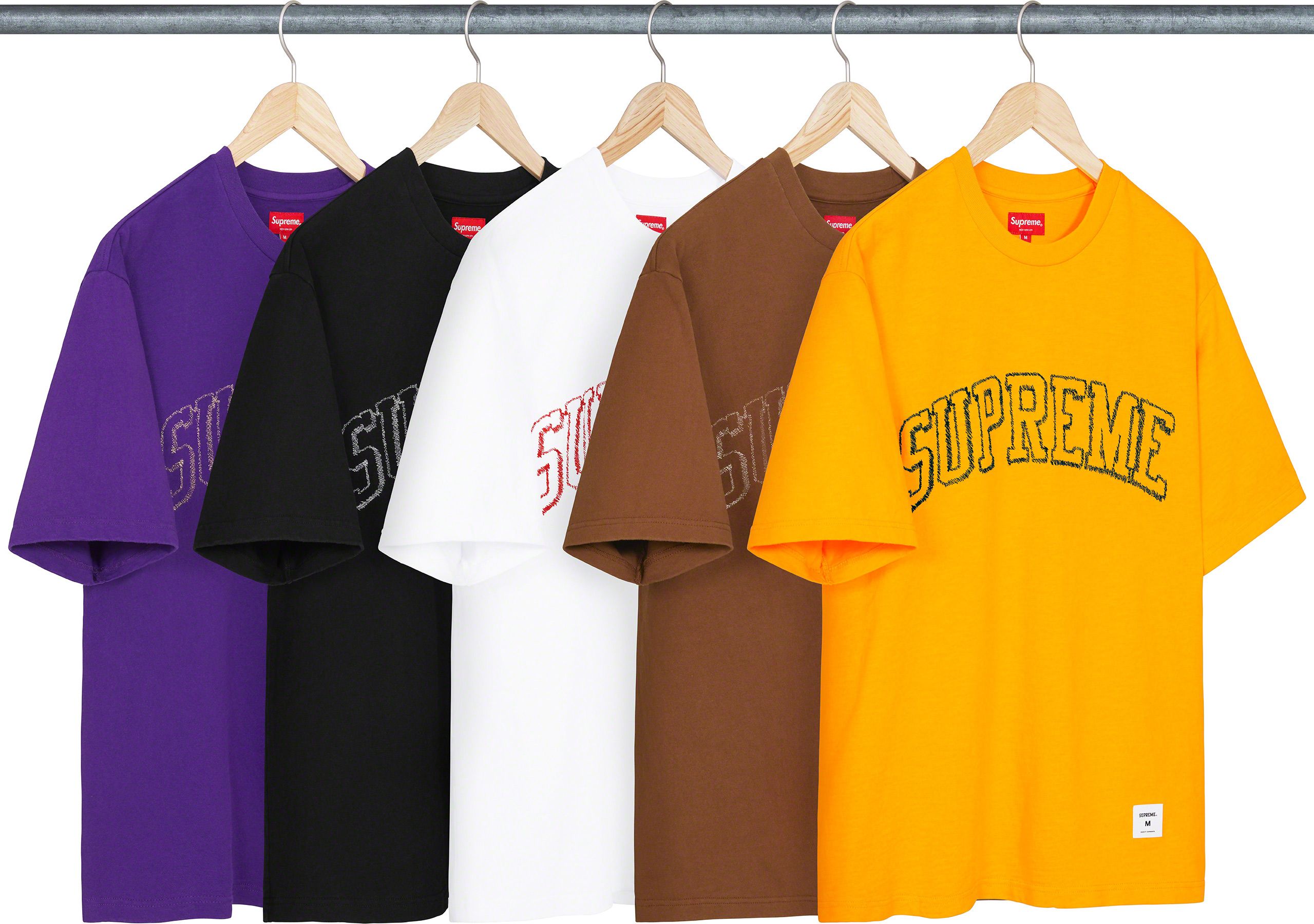 桜 印 Supreme Supreme Sketch Embroidered S/S Top Black XXL - 通販 - www