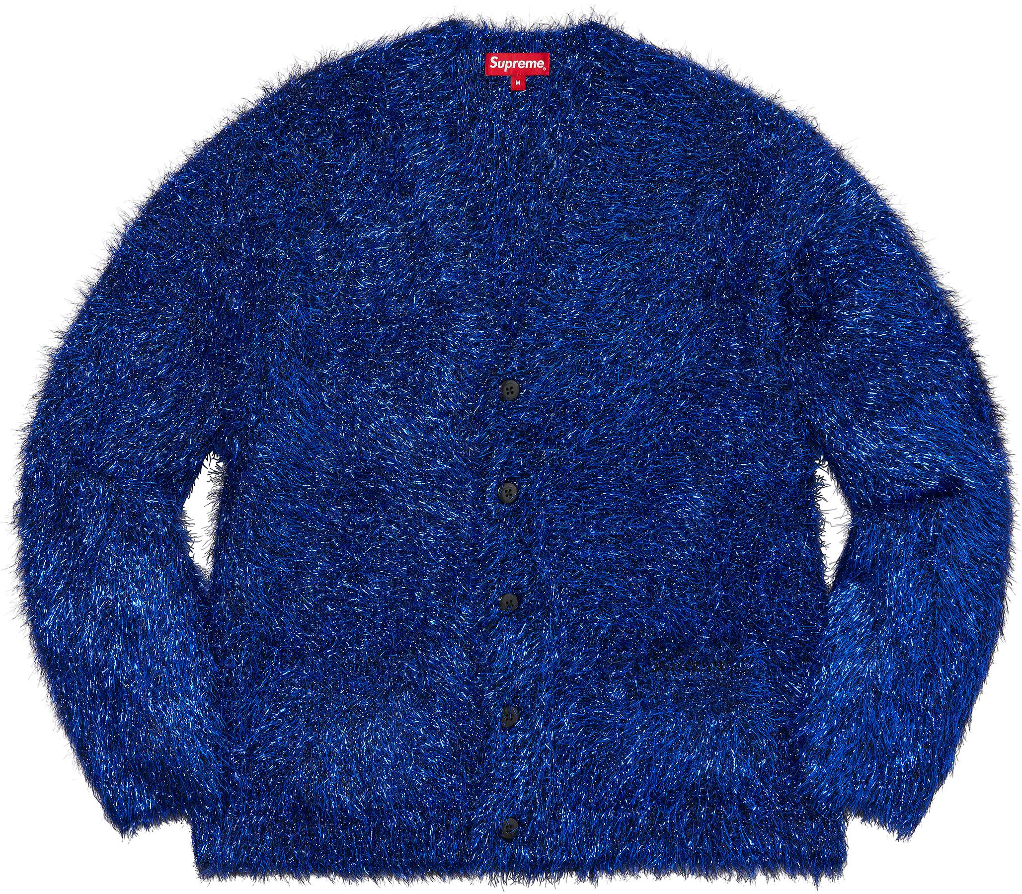 Supreme シュプリーム カーディガン サイズ:M スパークル ニット カーディガン Sparkle Cardigan 23SS ブラック 黒 トップス 長袖 【メンズ】【美品】