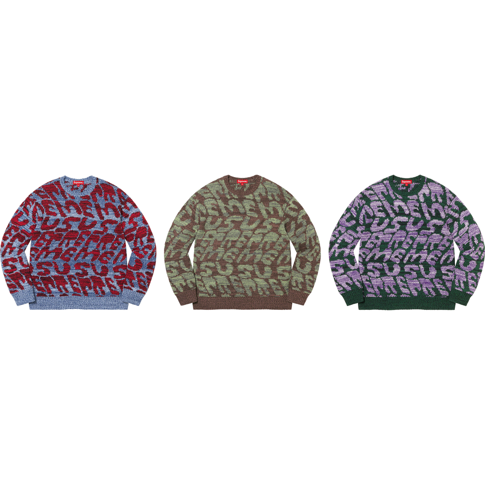 Supreme Stacked Sweater released during spring summer 23 season