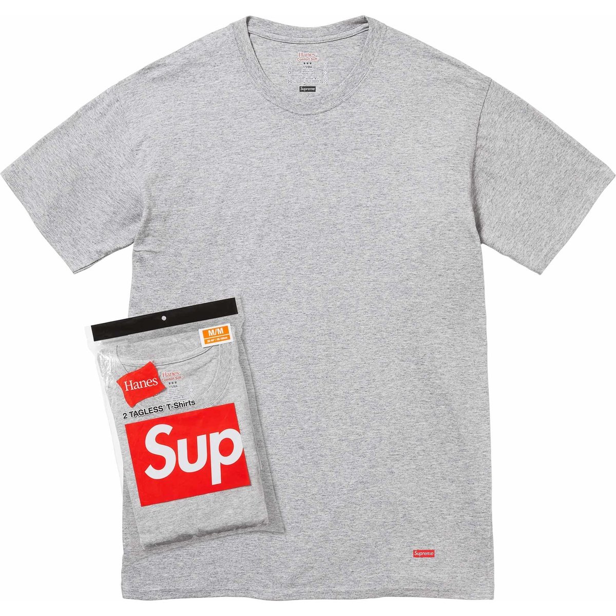 Details on Supreme Hanes Tagless Tees (2 Pack) from spring summer
                                            2024 (Price is $32)
