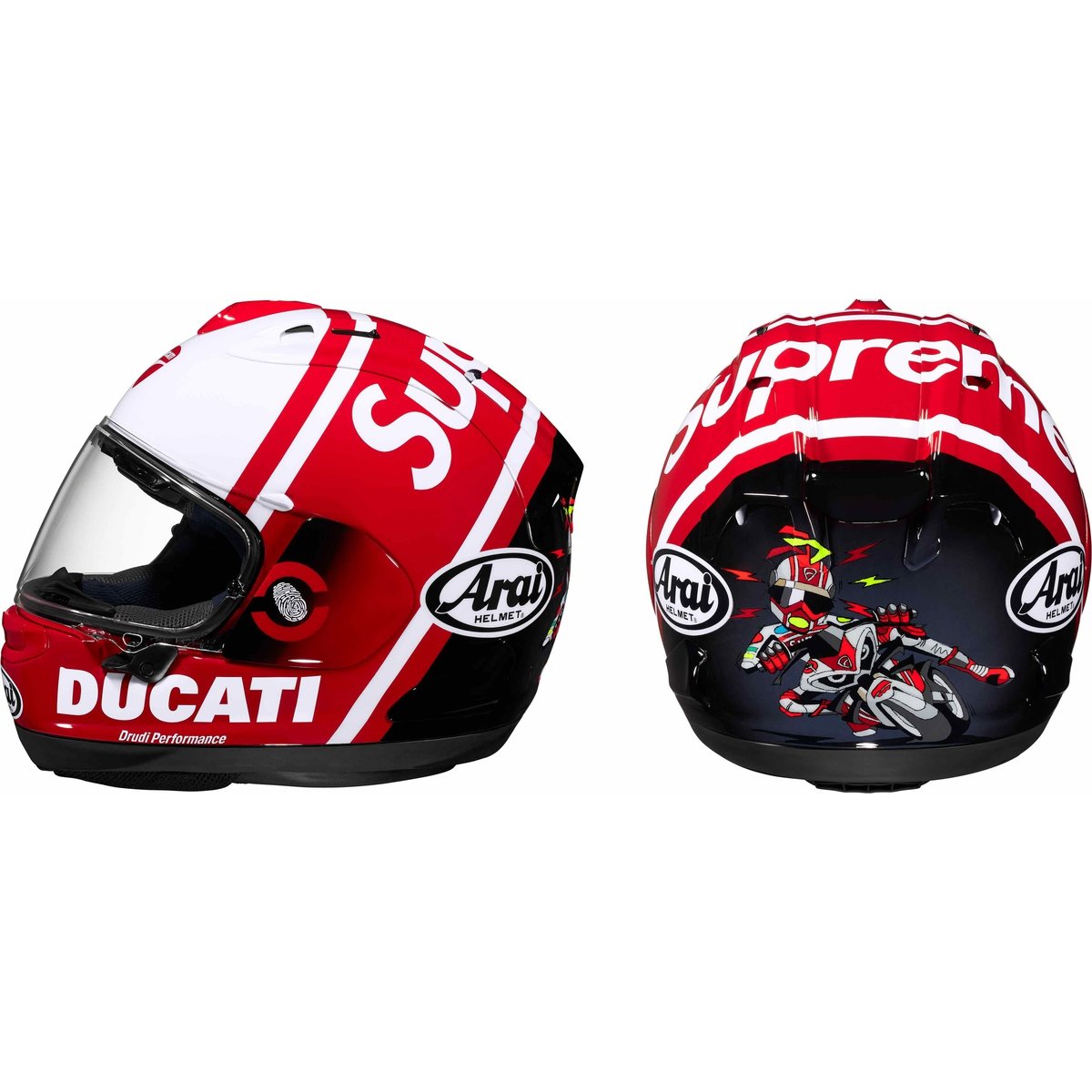 Details on Supreme Ducati Arai Corsair-X Helmet from spring summer
                                            2024
