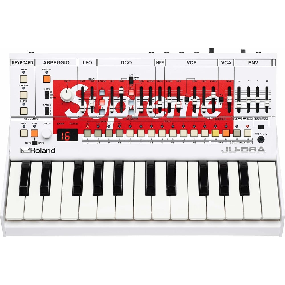 Details on Supreme Roland JU-06A Synthesizer  from spring summer
                                                    2024 (Price is $698)