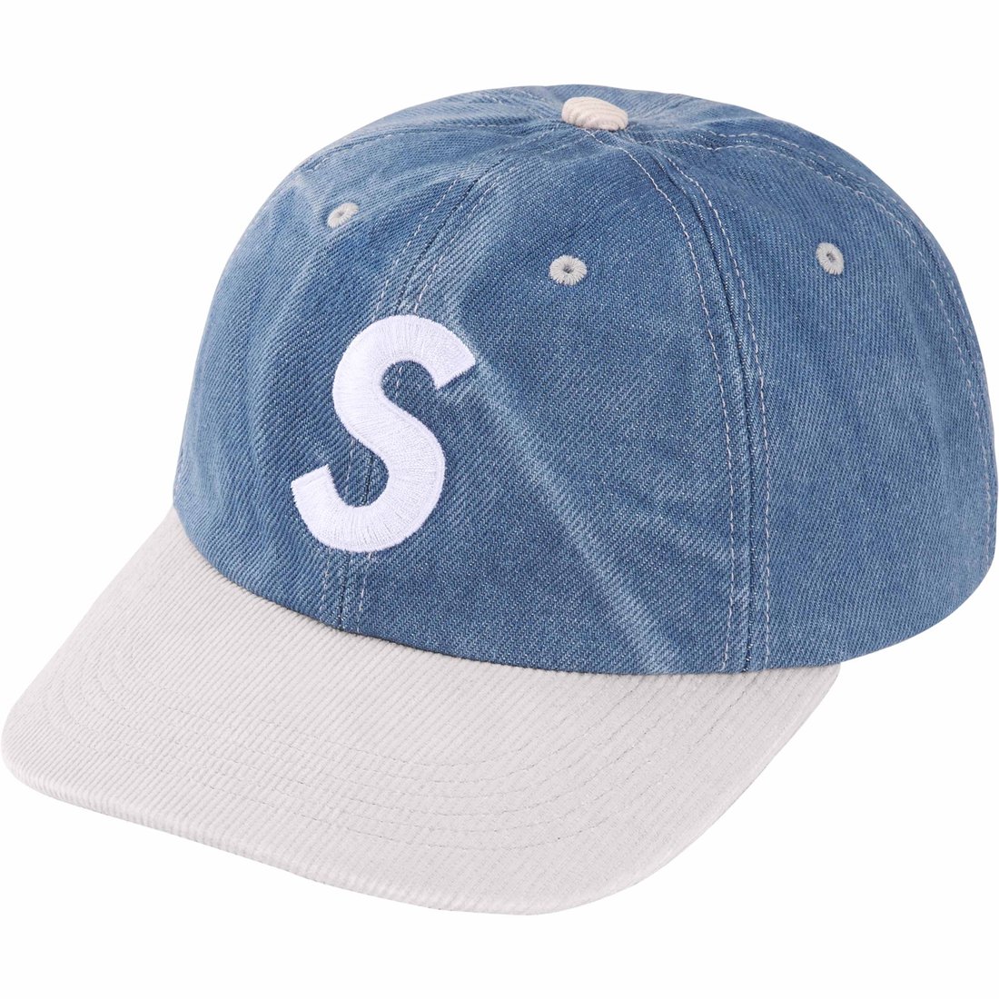 Details on 2-Tone S Logo 6-Panel Washed Denim from spring summer
                                                    2024 (Price is $48)