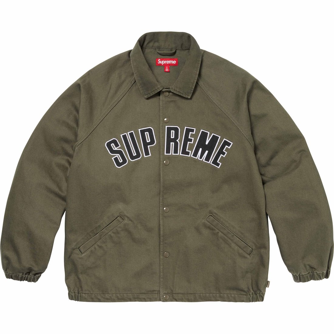 Details on Arc Denim Coaches Jacket Olive from spring summer
                                                    2024 (Price is $178)