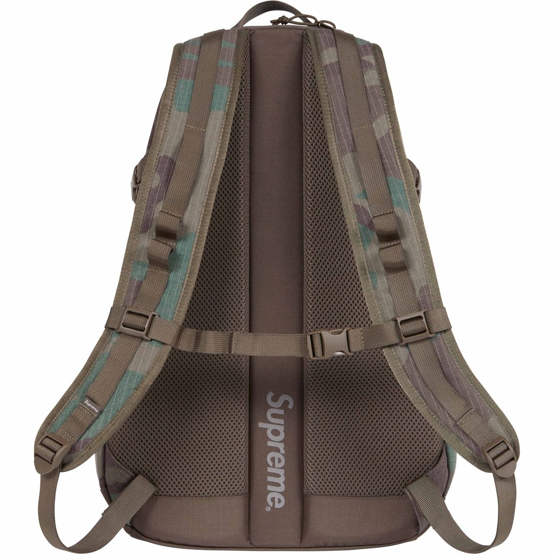 Details on Backpack Woodland Camo from spring summer
                                                    2024 (Price is $158)