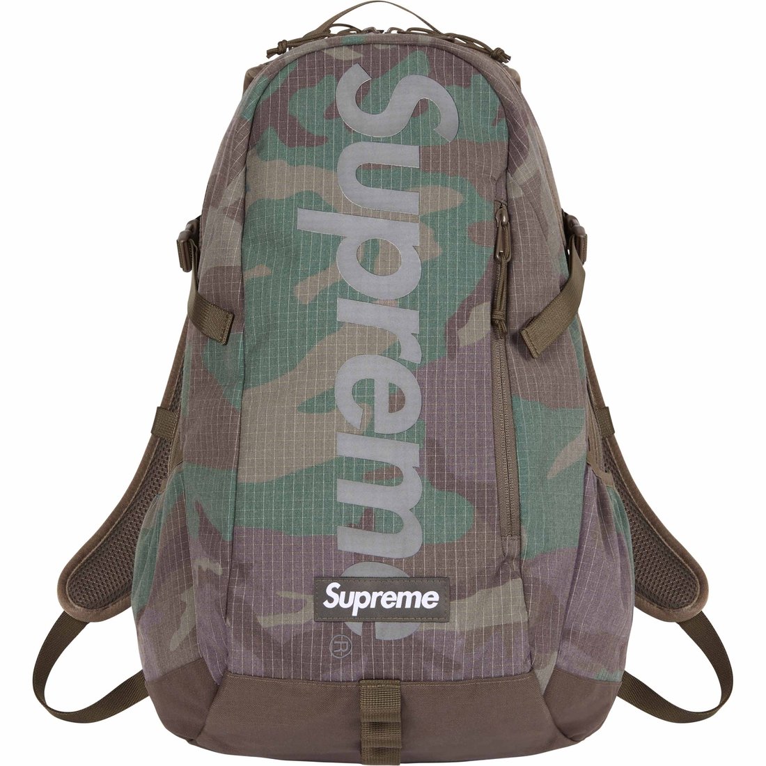 Details on Backpack Woodland Camo from spring summer
                                                    2024 (Price is $158)