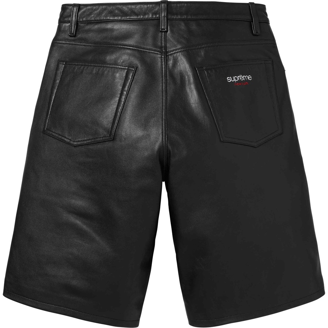 Supreme Baggy Leather Short (SS24) - Black - $298