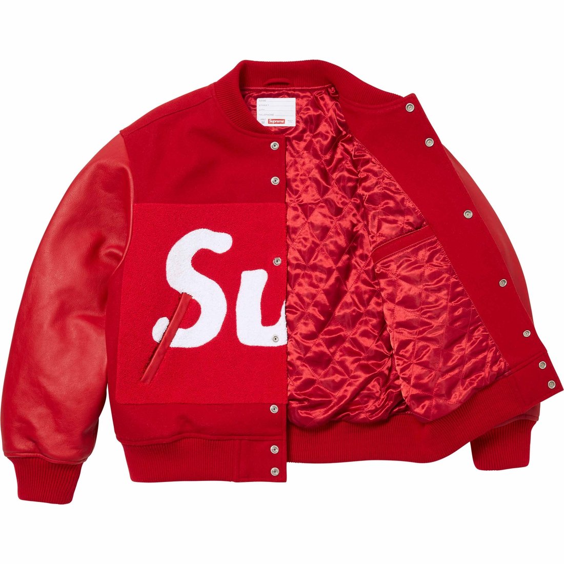 Details on Big Logo Chenille Varsity Jacket Red from spring summer
                                                    2024 (Price is $598)