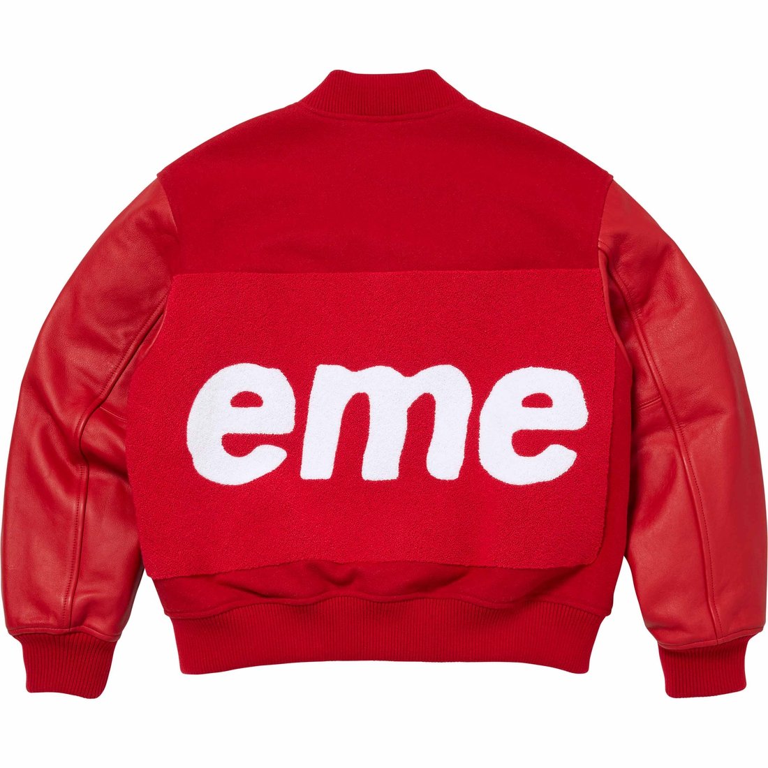 Details on Big Logo Chenille Varsity Jacket Red from spring summer
                                                    2024 (Price is $598)