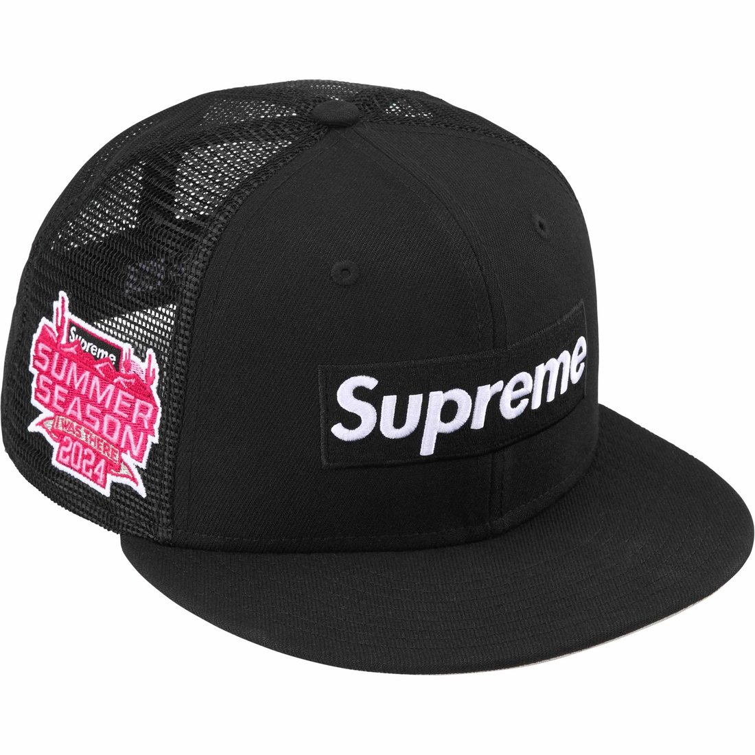 Details on Box Logo Mesh Back New Era Black from spring summer
                                                    2024 (Price is $54)