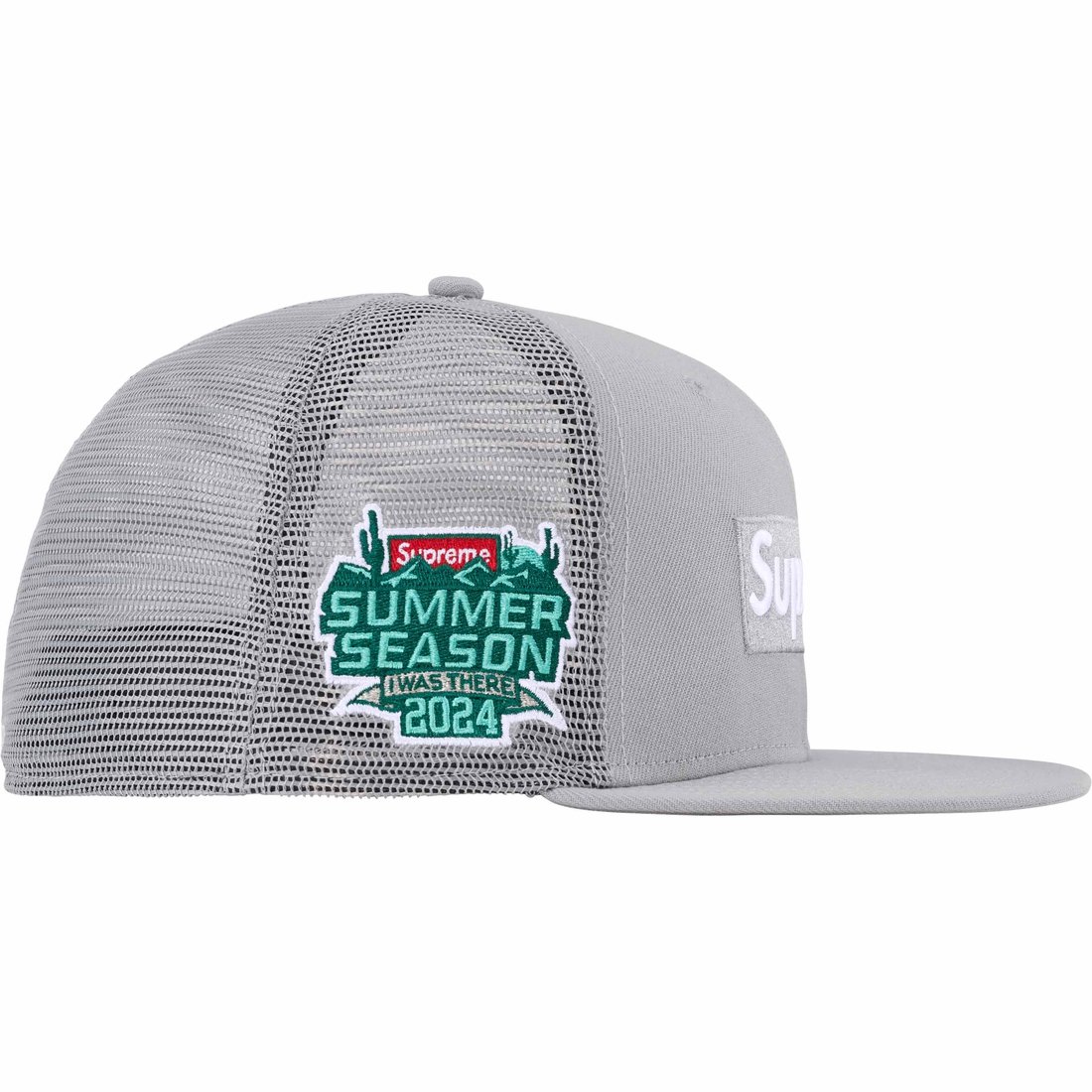 Details on Box Logo Mesh Back New Era Grey from spring summer
                                                    2024 (Price is $54)