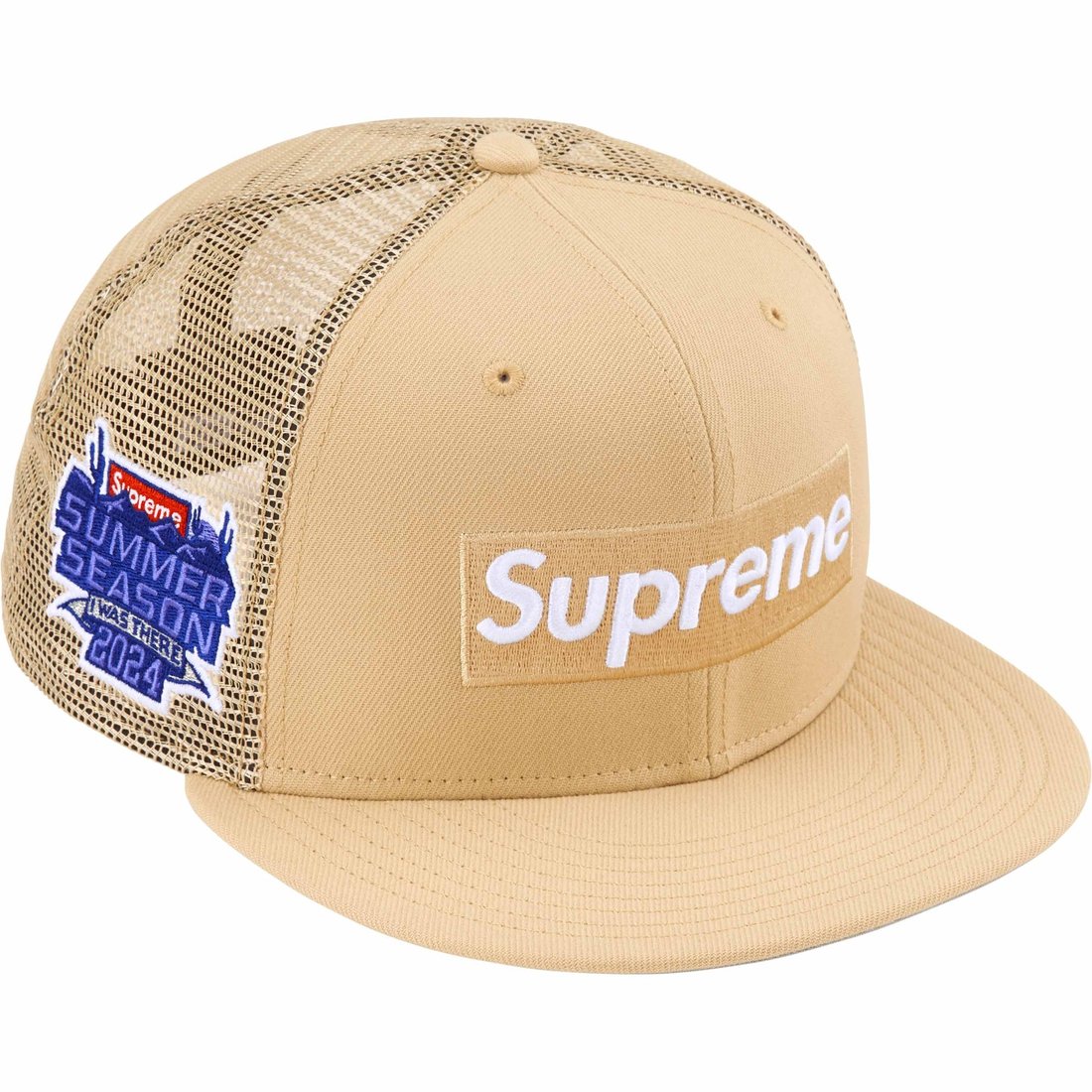 Details on Box Logo Mesh Back New Era Light Gold from spring summer
                                                    2024 (Price is $54)
