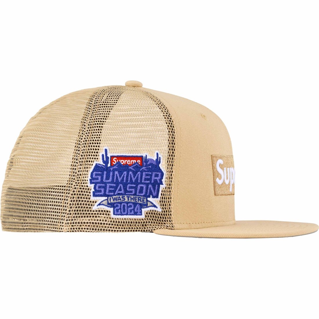 Details on Box Logo Mesh Back New Era Light Gold from spring summer
                                                    2024 (Price is $54)