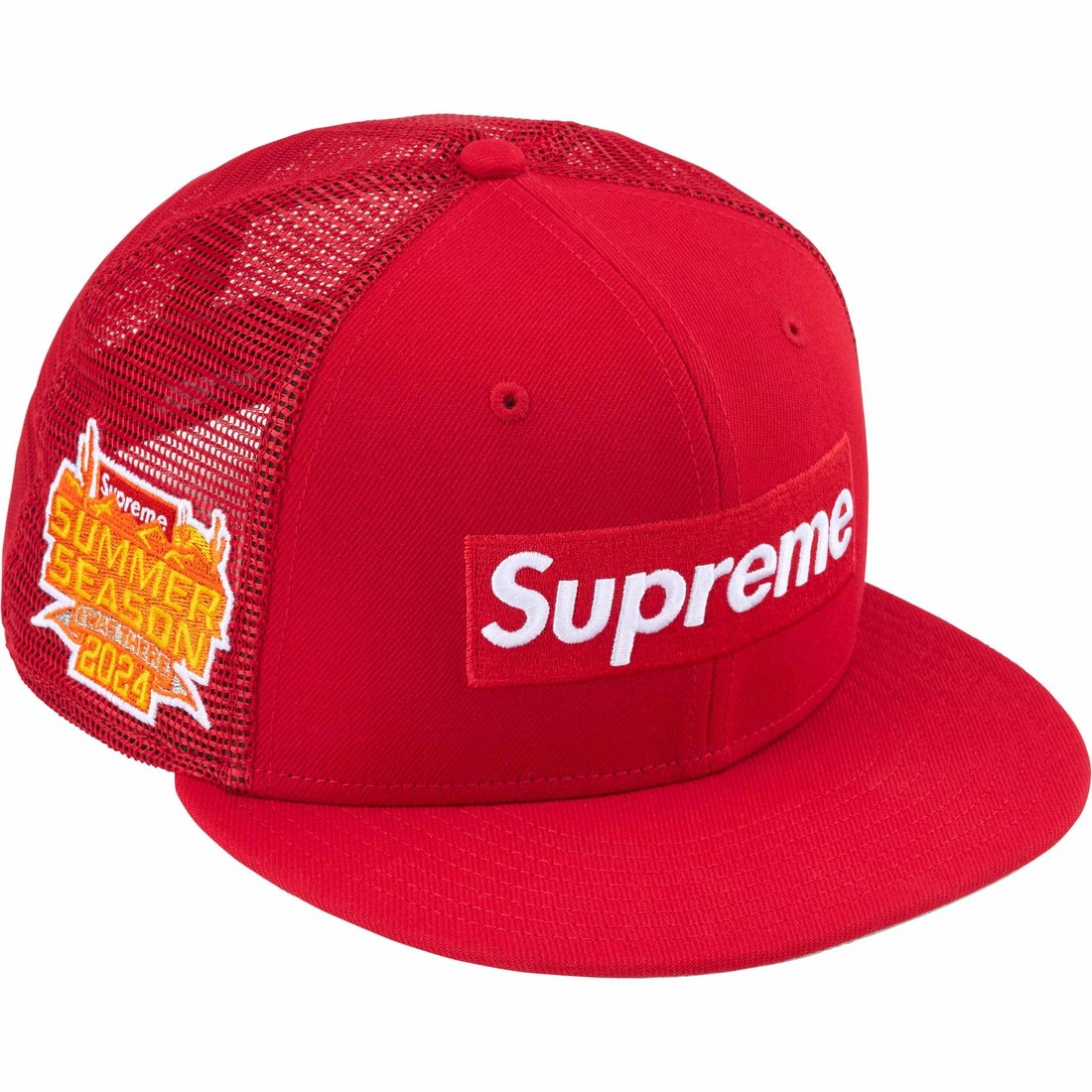 Details on Box Logo Mesh Back New Era Red from spring summer
                                                    2024 (Price is $54)