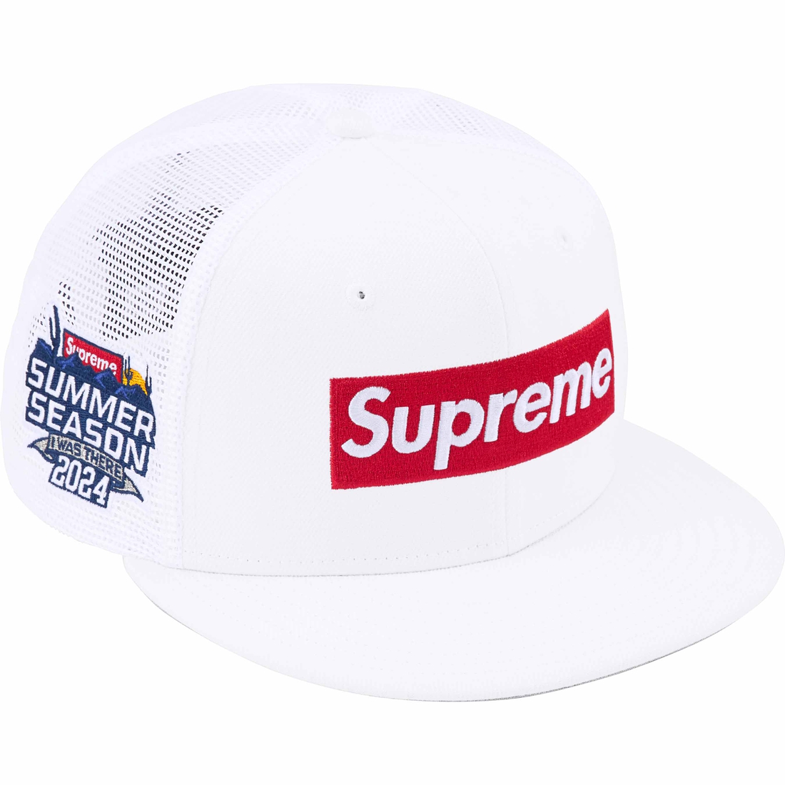 Details on Box Logo Mesh Back New Era White from spring summer
                                                    2024 (Price is $54)