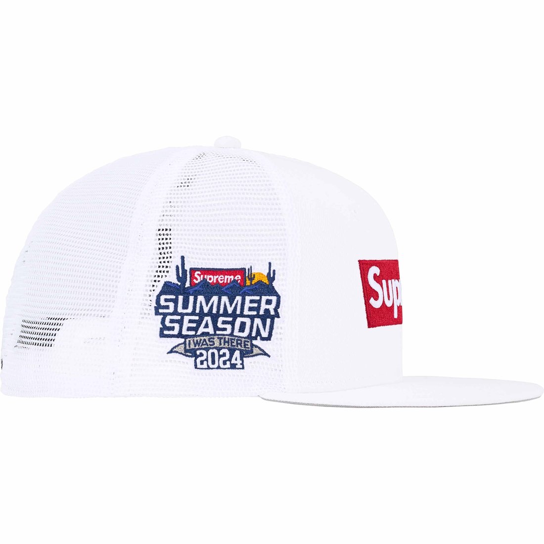 Details on Box Logo Mesh Back New Era White from spring summer
                                                    2024 (Price is $54)