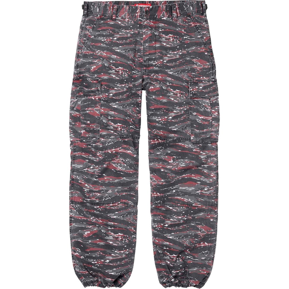 Details on Cargo Pant Red Tiger Camo from spring summer
                                                    2024 (Price is $168)