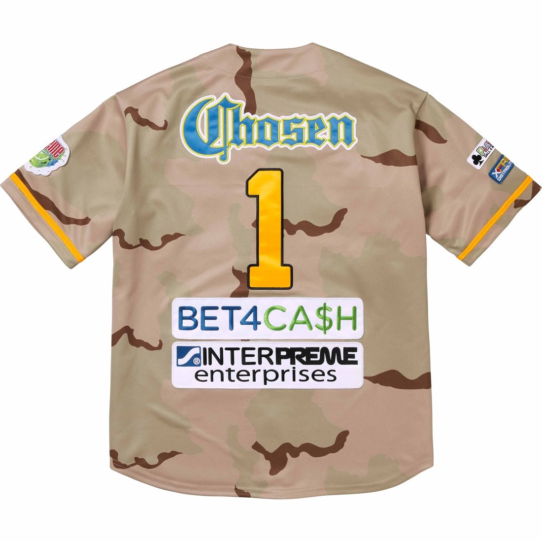 Supreme Chosen One Baseball Jersey (SS24) - Desert Camo - $138