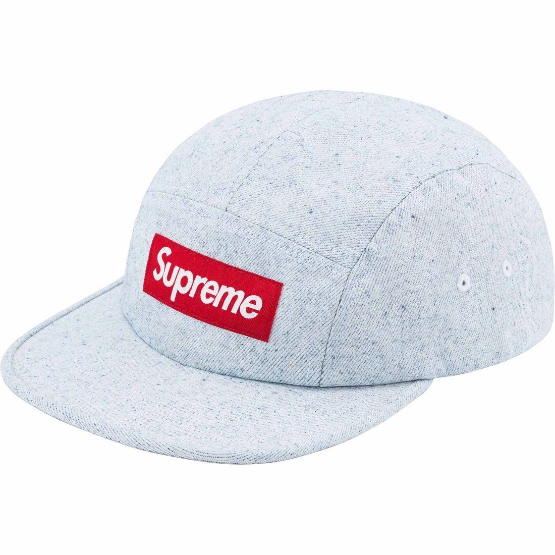 Supreme Coated Denim Camp Cap (SS24) - White - $54