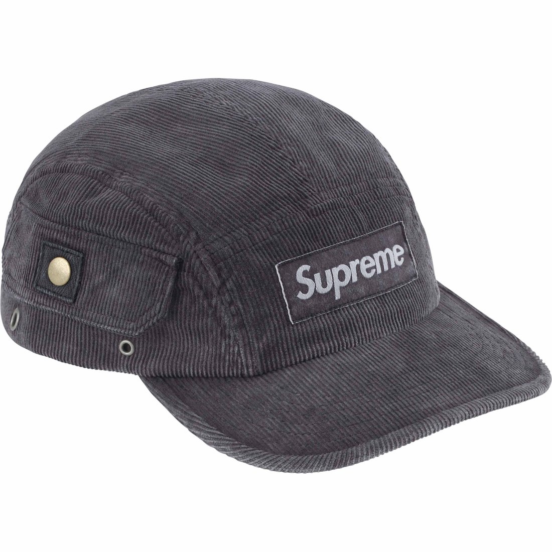 Details on Corduroy Pocket Camp Cap Black from spring summer
                                                    2024 (Price is $54)