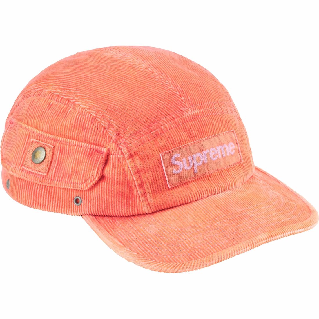 Details on Corduroy Pocket Camp Cap Peach from spring summer
                                                    2024 (Price is $54)