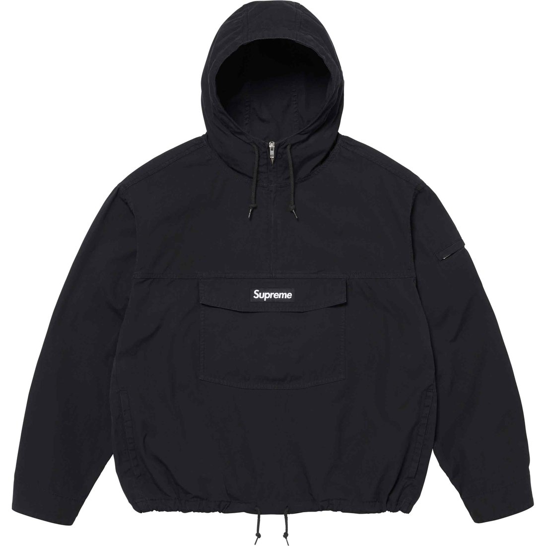 Details on Cotton Utility Anorak Black from spring summer
                                                    2024 (Price is $178)