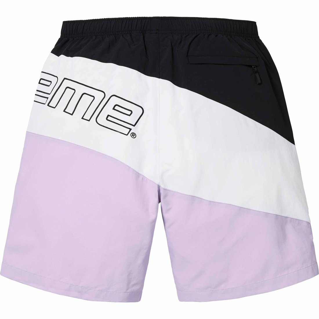 Supreme Curve Nylon Short (SS24) - Light Purple - $110