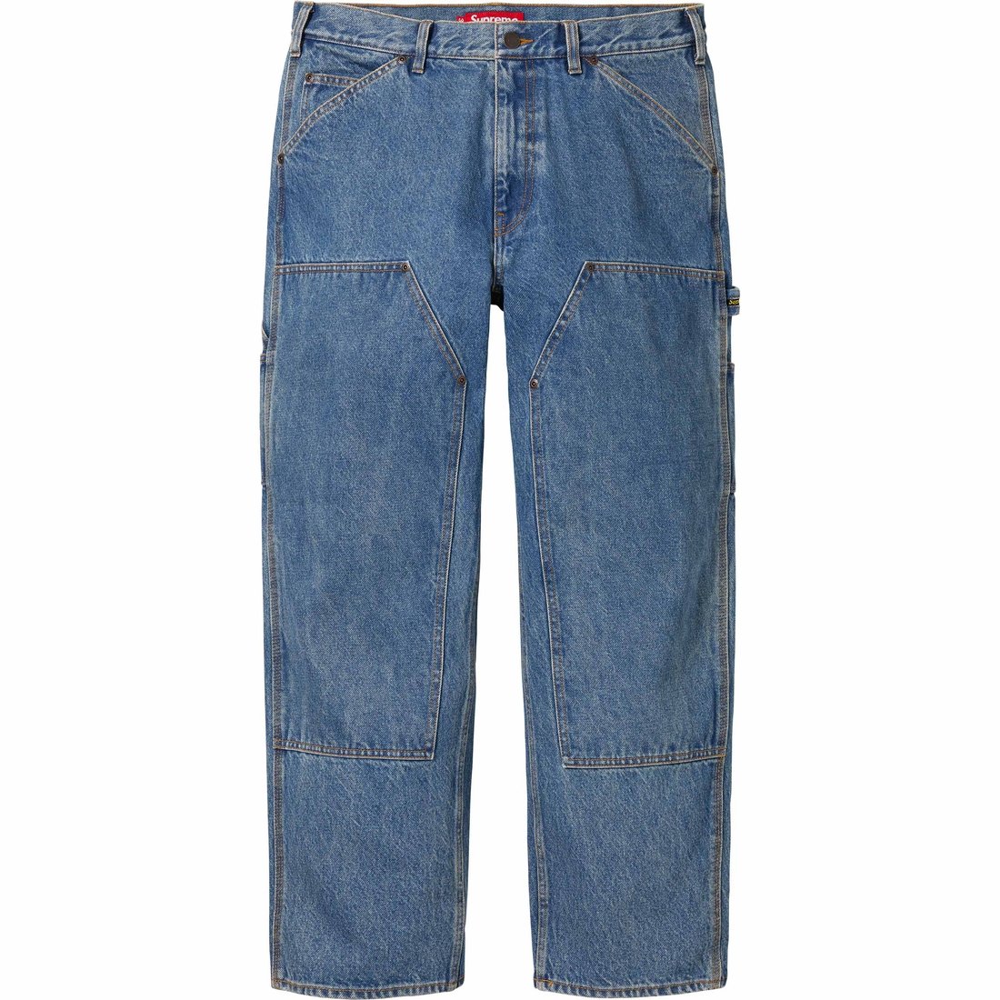 Details on Double Knee Painter Pant Washed Indigo from spring summer
                                                    2024 (Price is $168)