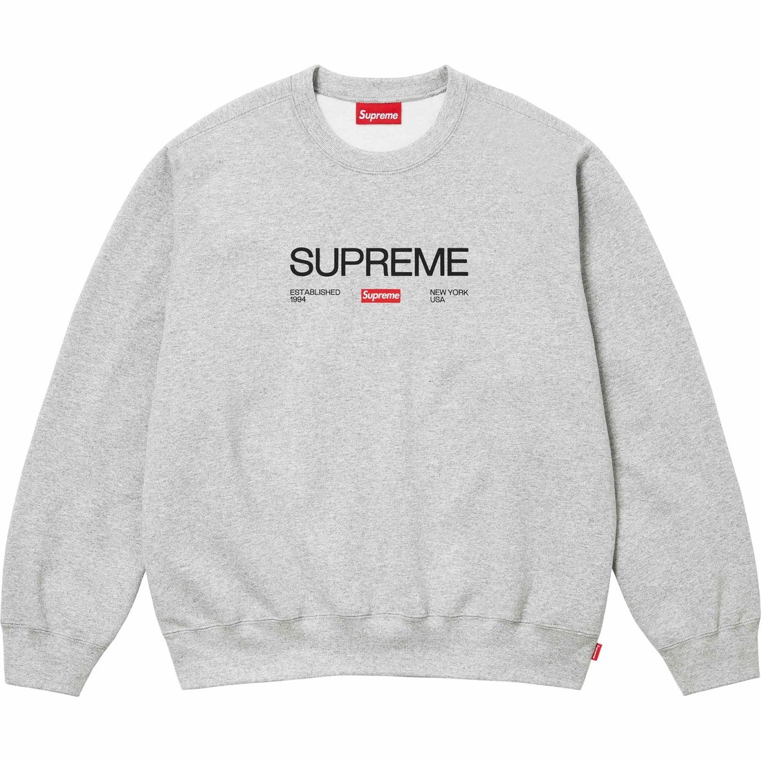 Details on Established Crewneck Heather Grey from spring summer
                                                    2024 (Price is $148)