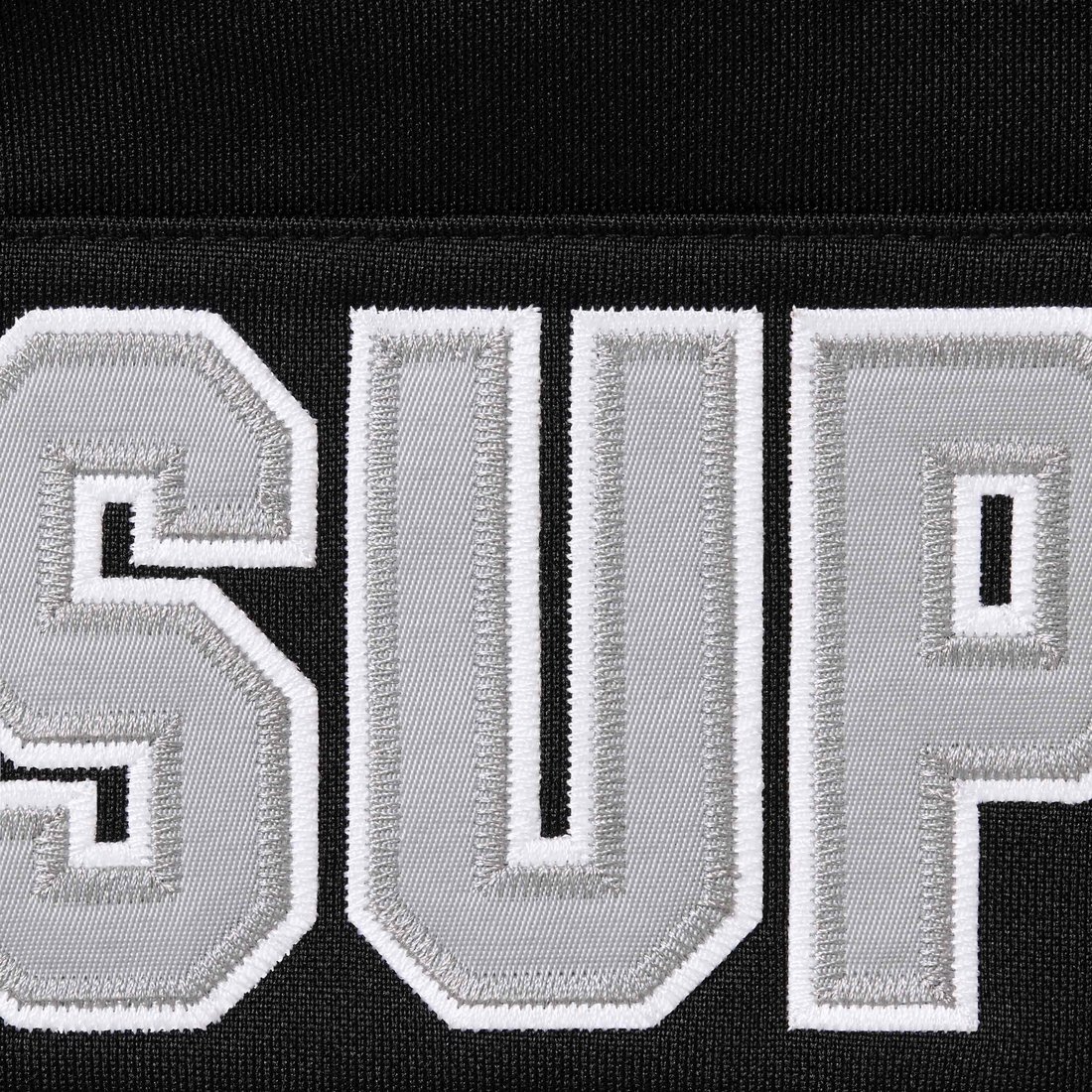 Details on Football Zip Up Hooded Sweatshirt Black from spring summer
                                                    2024 (Price is $178)