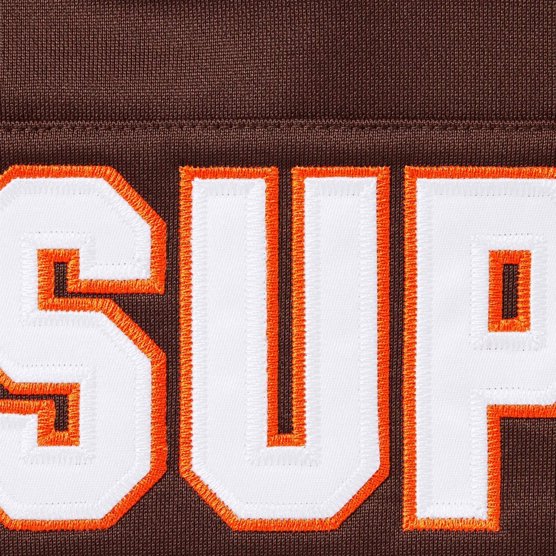 Supreme Football Zip Up Hooded Sweatshirt (SS24) - Brown - $178