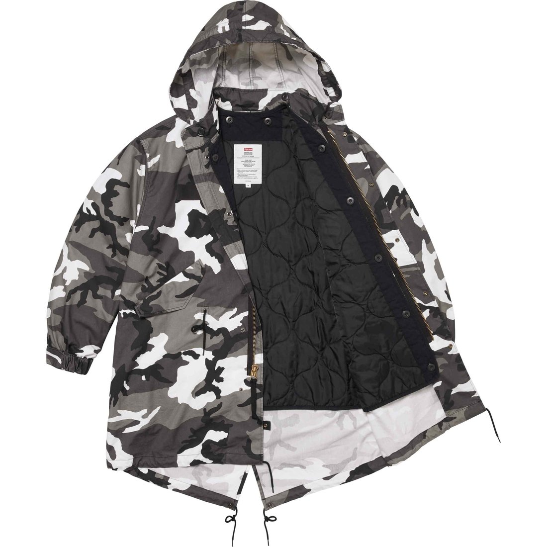 Details on Futura Fishtail Parka Snow Camo from spring summer
                                                    2024 (Price is $498)
