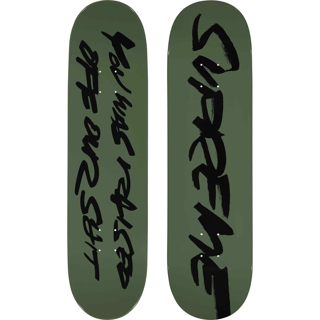 Details on Futura Skateboard Olive - 8.375" x 32" from spring summer
                                                    2024 (Price is $60)