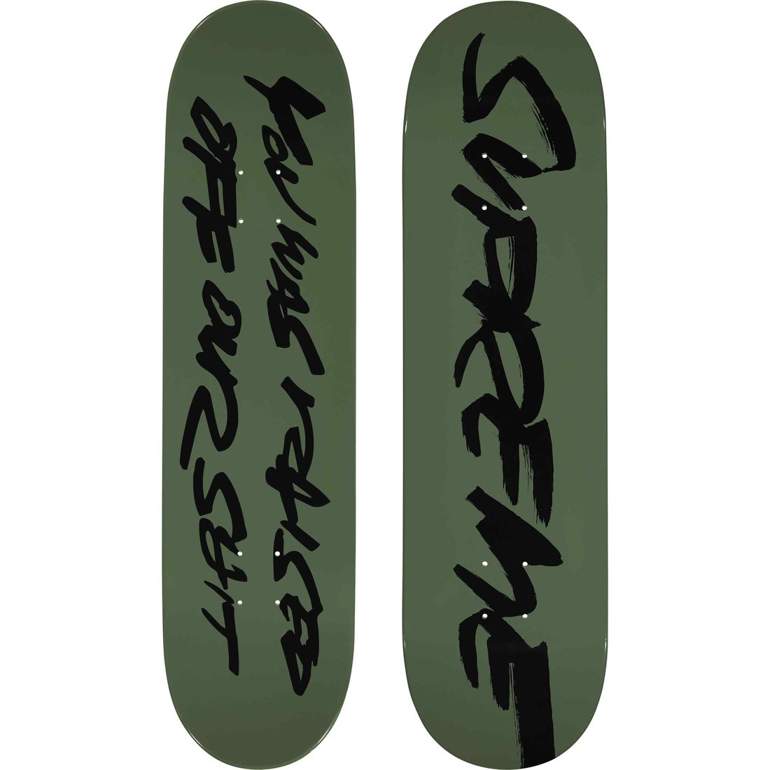 Supreme Futura Skateboard (SS24) - Olive - 8.375" x 32" - $60