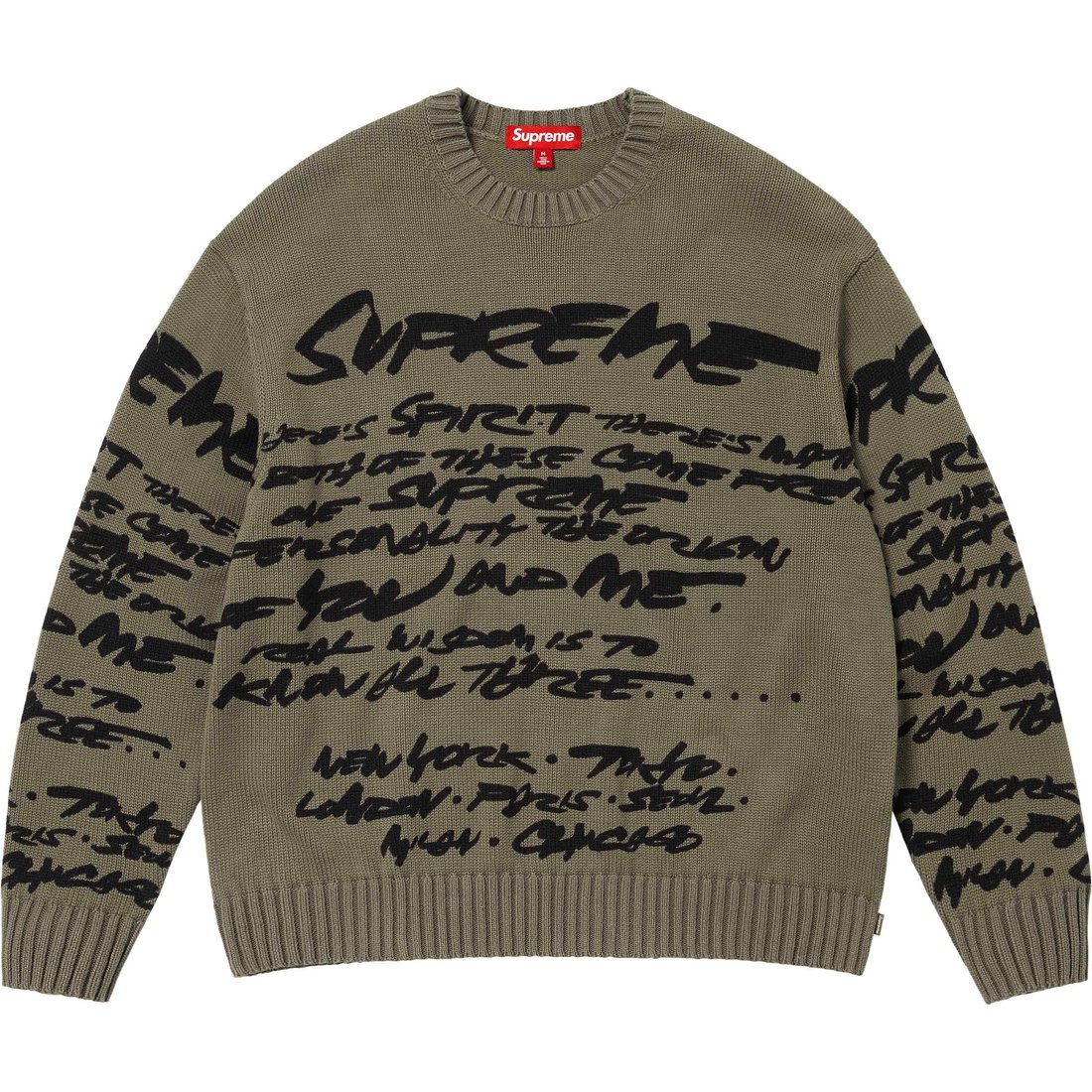 Details on Futura Sweater Olive from spring summer
                                                    2024 (Price is $168)