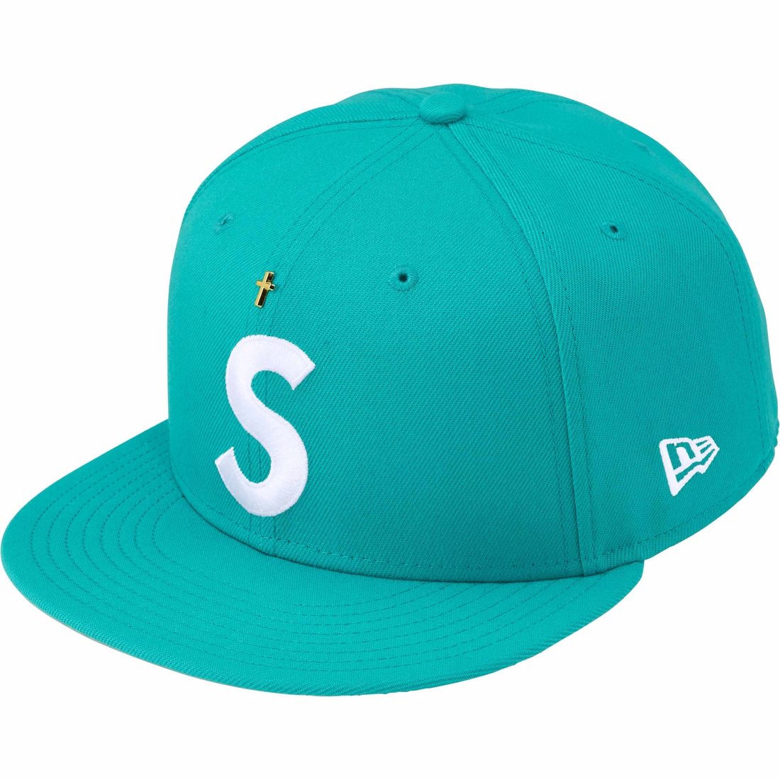 Details on Gold Cross S Logo New Era Teal from spring summer
                                                    2024 (Price is $54)