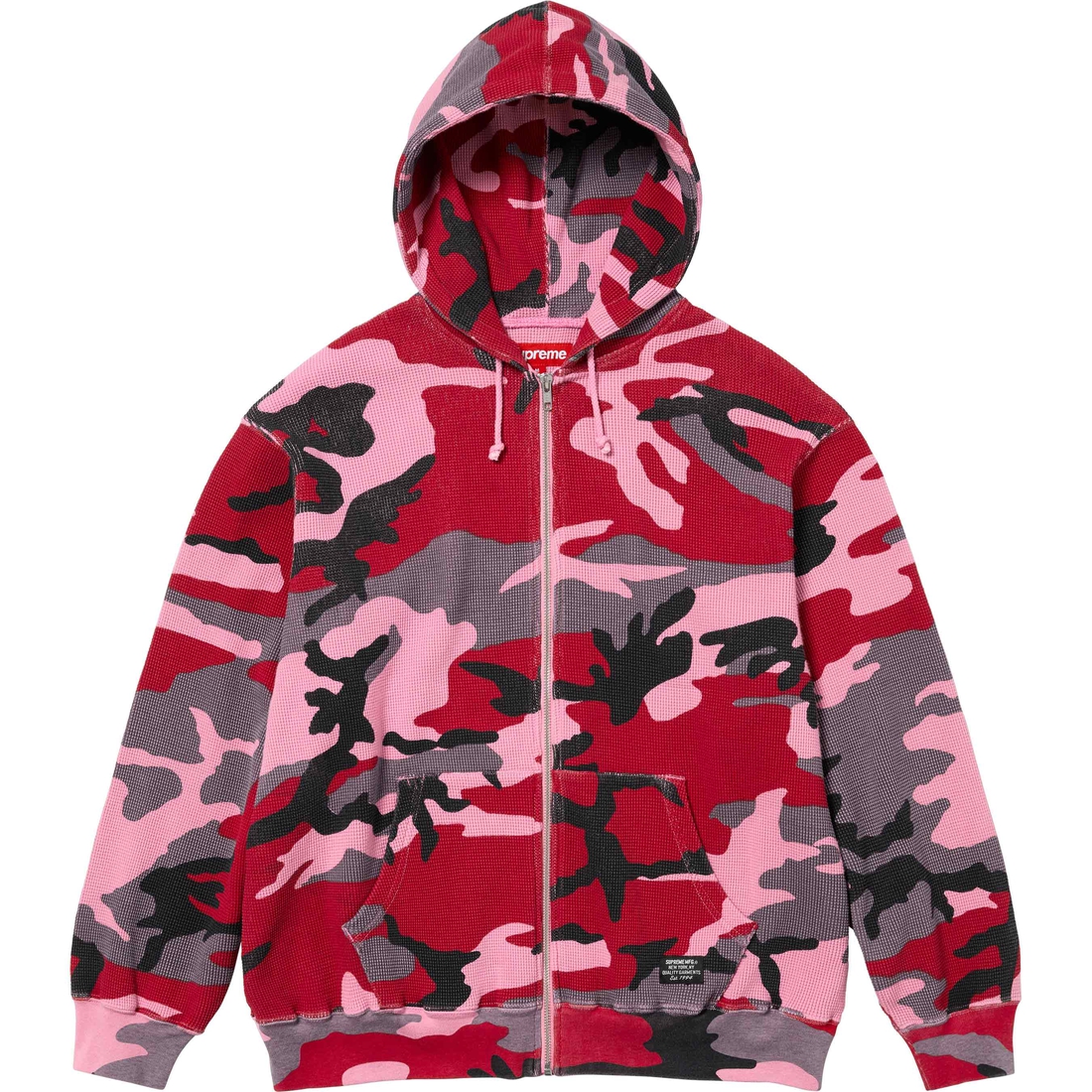 Details on Hooded Zip Up Thermal Pink Camo from spring summer
                                                    2024 (Price is $128)
