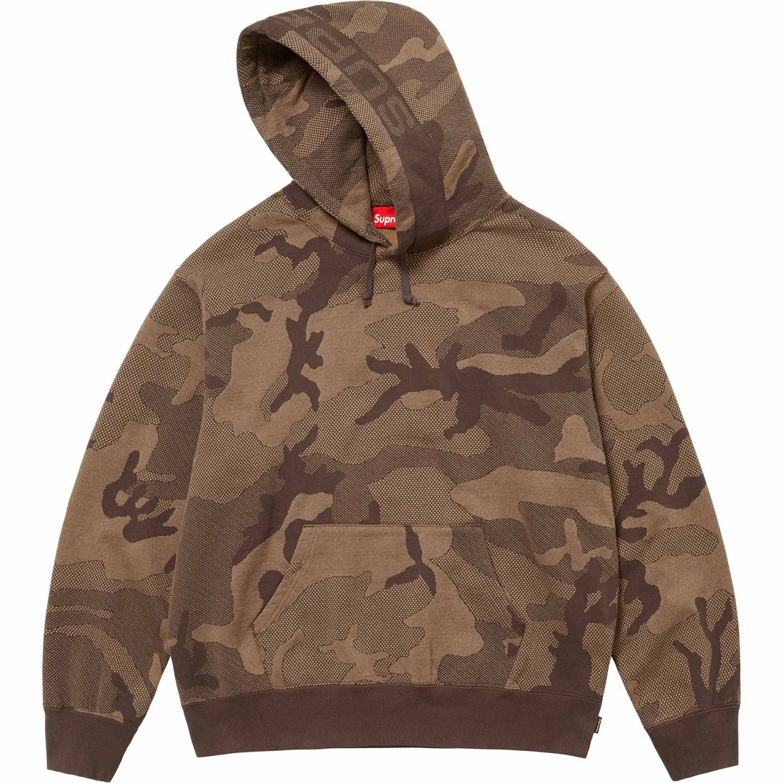 Details on Jacquard Stripe Hooded Sweatshirt Brown Camo from spring summer
                                                    2024 (Price is $158)
