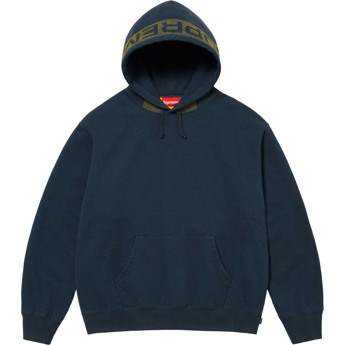 Details on Jacquard Stripe Hooded Sweatshirt Navy from spring summer
                                                    2024 (Price is $158)