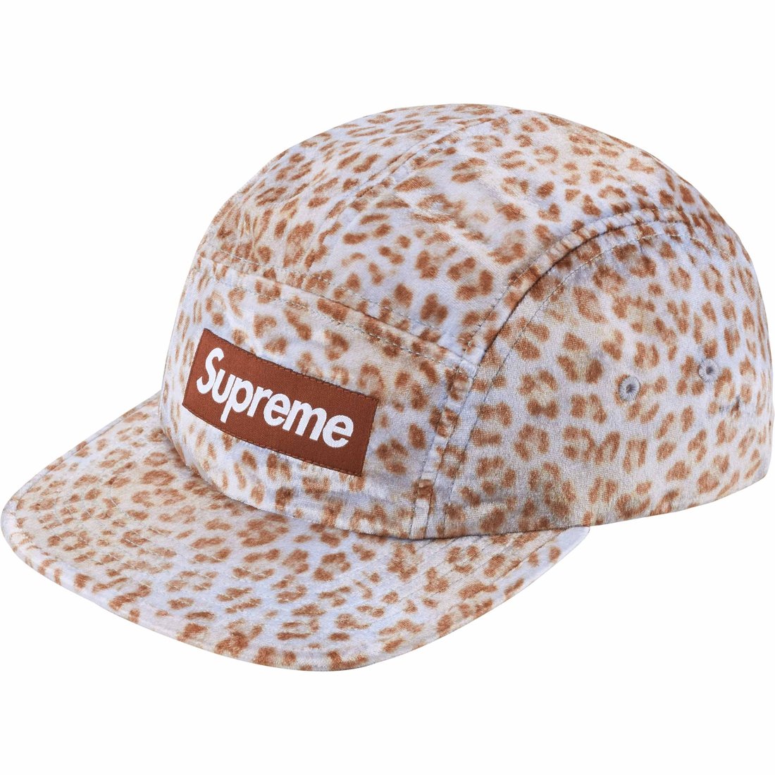 Details on Leopard Velvet Camp Cap Tan from spring summer
                                                    2024 (Price is $58)