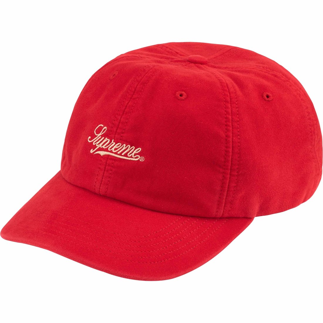 Details on Lightweight Moleskin 6-Panel Red from spring summer
                                                    2024 (Price is $54)