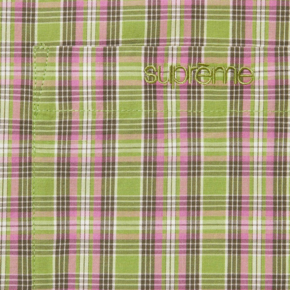 Details on Loose Fit Mini Plaid S S Shirt Green from spring summer
                                                    2024 (Price is $128)