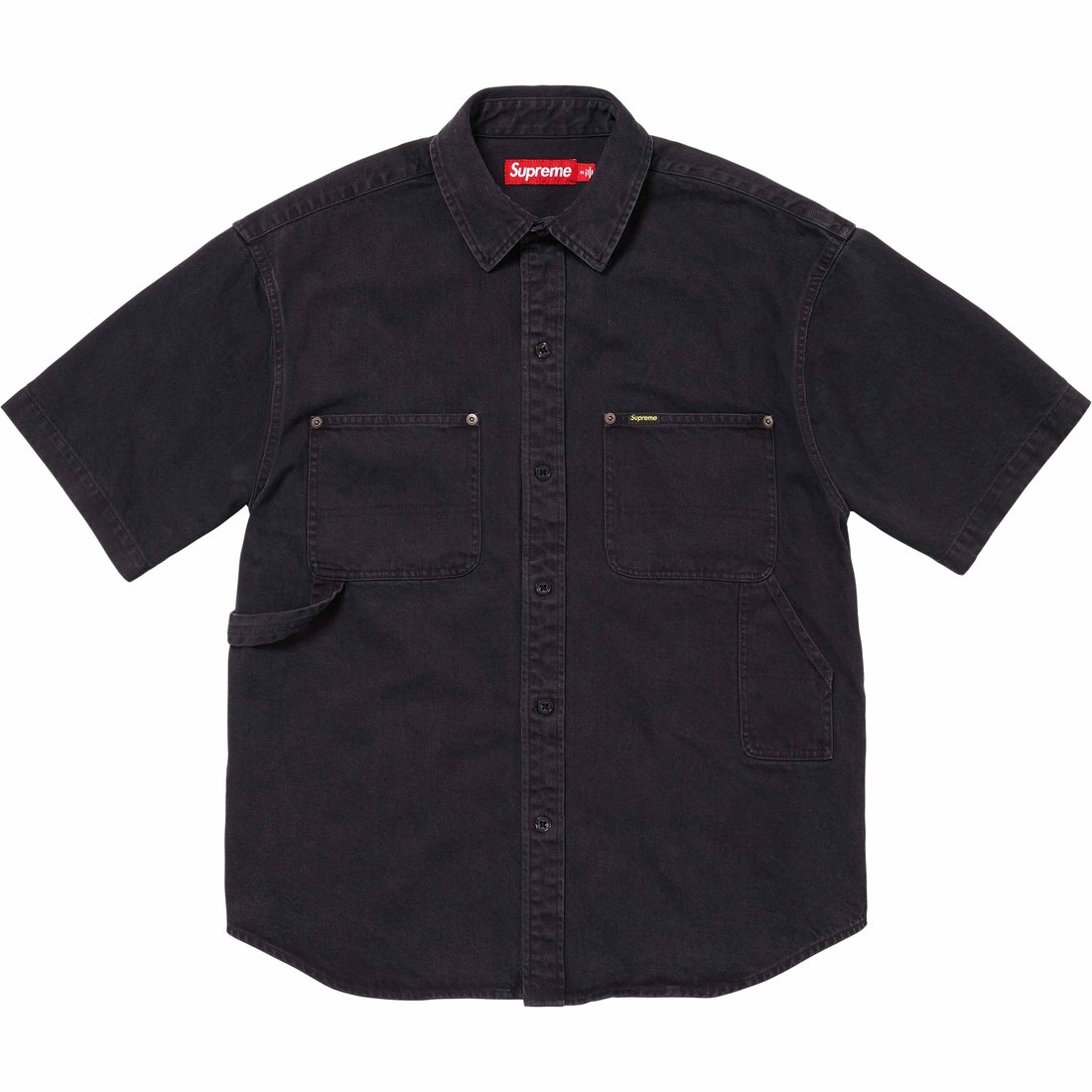 Supreme Loose Fit S S Denim Painter Shirt (SS24) - Black - $128