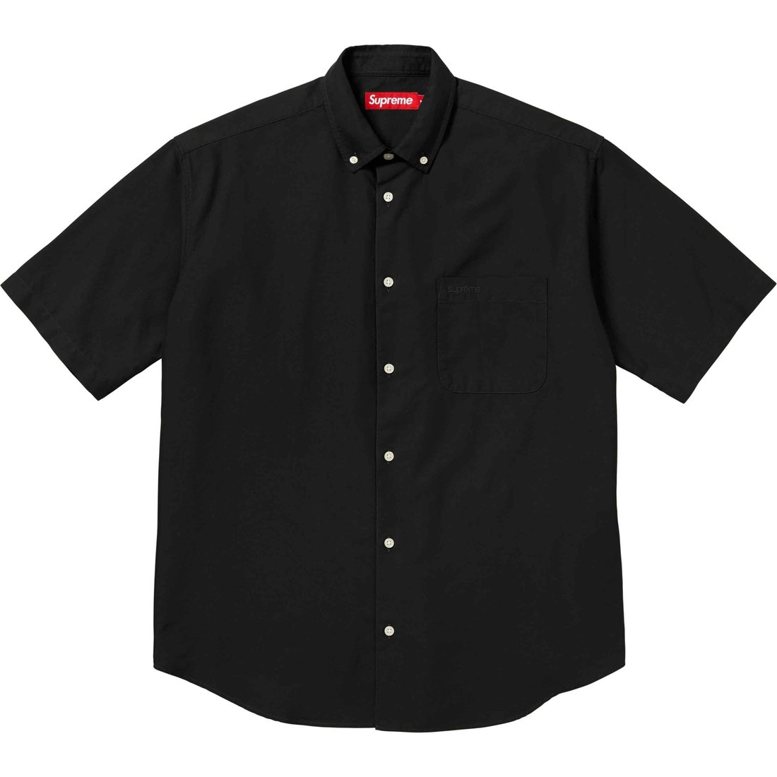 Details on Loose Fit S S Oxford Shirt Black from spring summer
                                                    2024 (Price is $128)