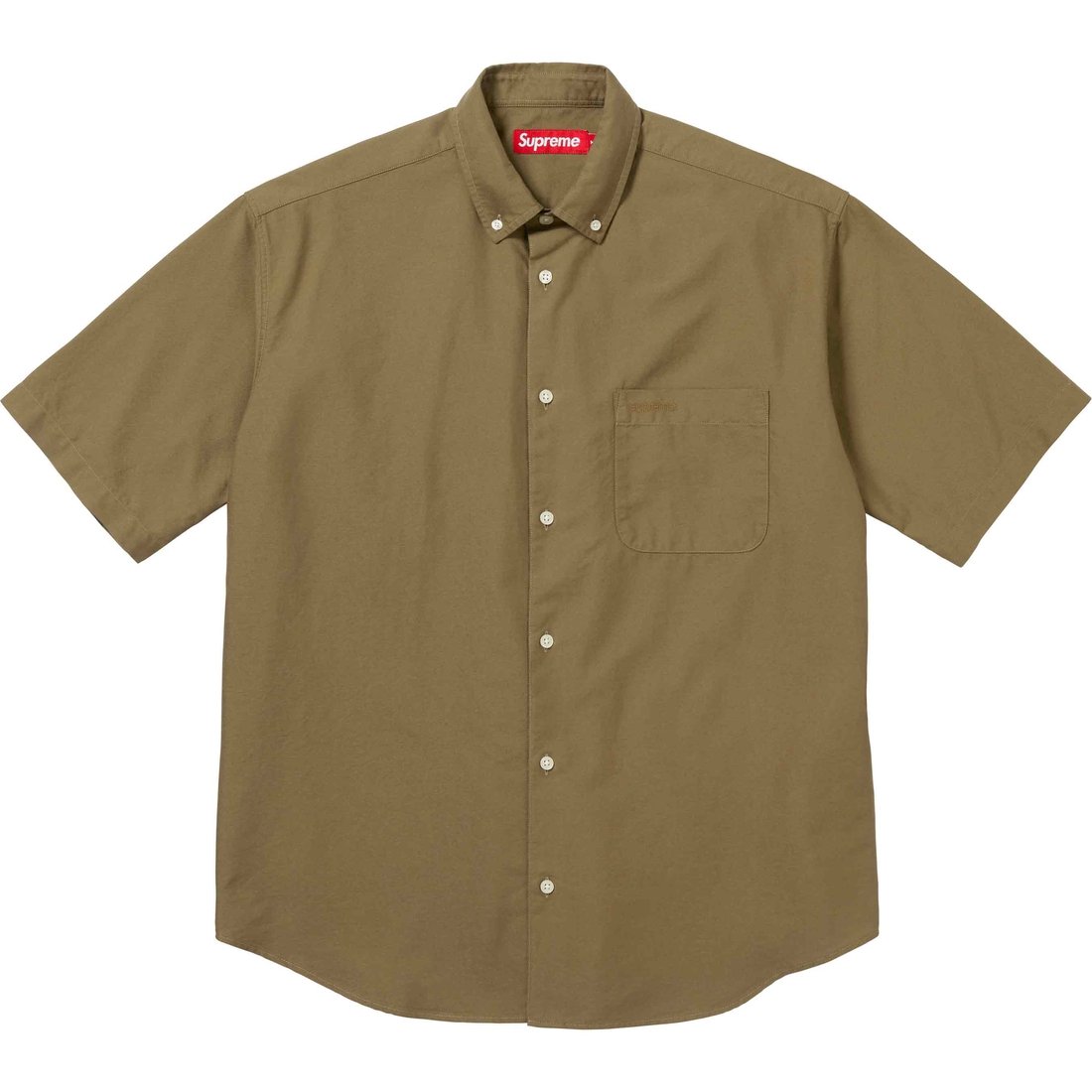 Details on Loose Fit S S Oxford Shirt Olive from spring summer
                                                    2024 (Price is $128)