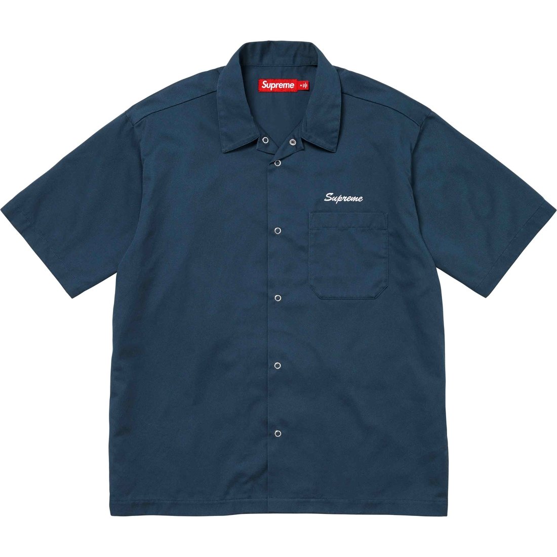 Supreme Margaret Keane Teardrop S S Work Shirt (SS24) - Light Navy - $138