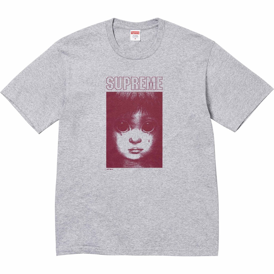 Details on Margaret Keane Teardrop Tee Heather Grey from spring summer
                                                    2024 (Price is $48)