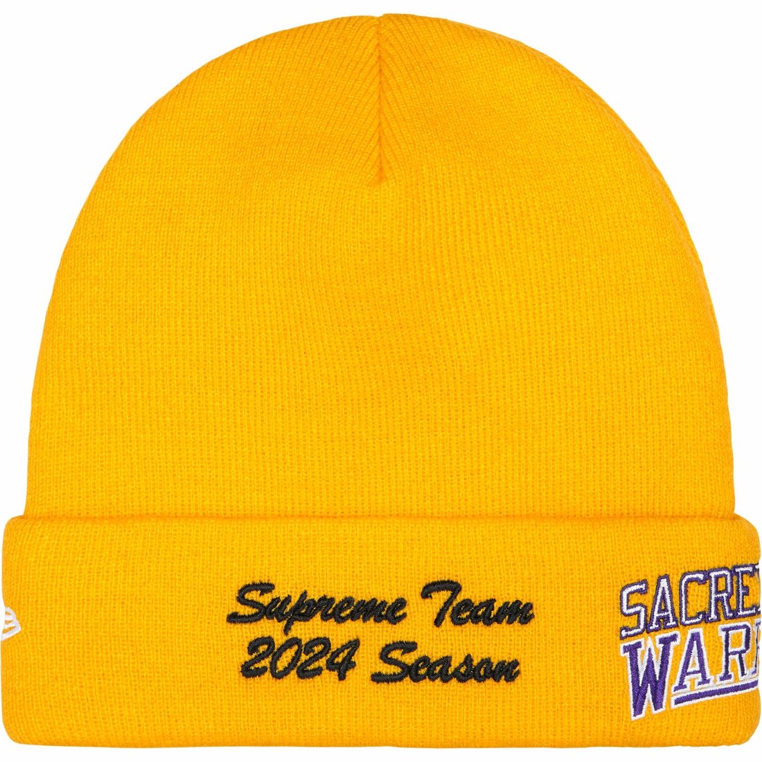 Details on New Era Salvation Beanie Gold from spring summer
                                                    2024 (Price is $40)