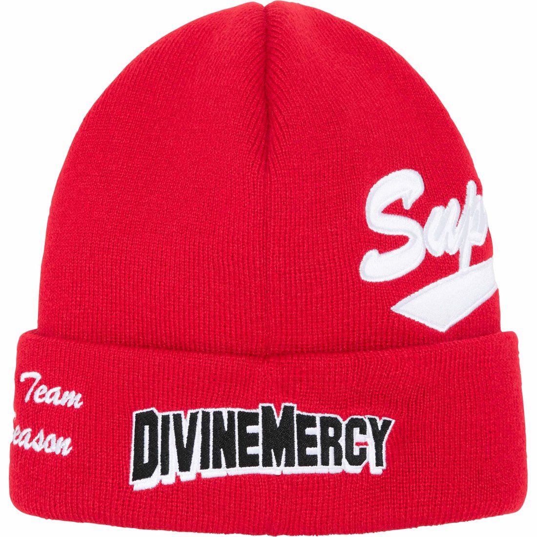 Details on New Era Salvation Beanie Red from spring summer
                                                    2024 (Price is $40)